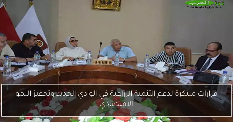 قرارات مبتكرة لدعم التنمية الزراعية في الوادي الجديد وتحفيز النمو الاقتصادي