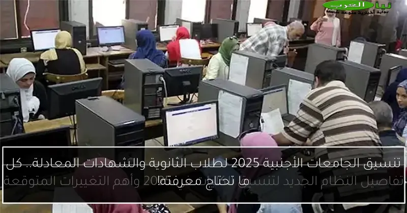 تنسيق الجامعات الأجنبية 2025 لطلاب الثانوية والشهادات المعادلة.. كل ما تحتاج معرفته!