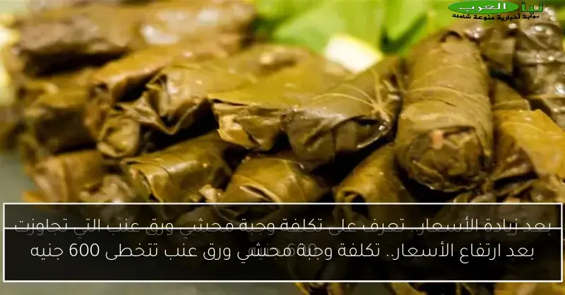 بعد ارتفاع الأسعار.. تكلفة وجبة محشي ورق عنب تتخطى 600 جنيه