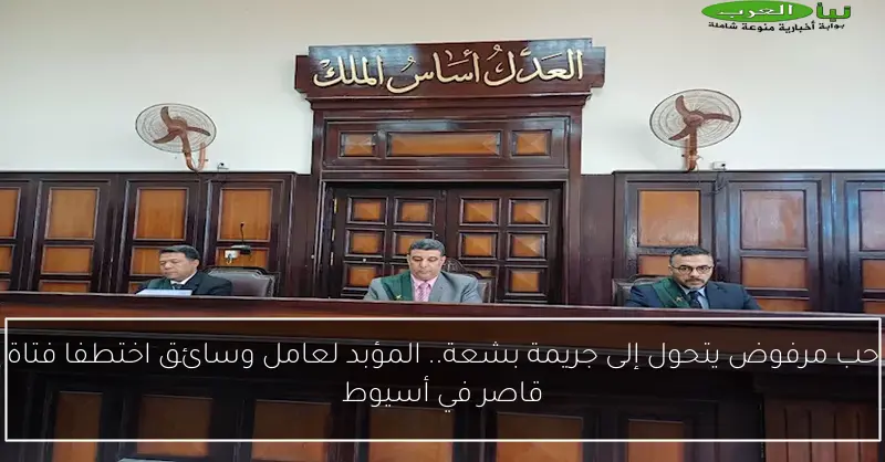 حب مرفوض يتحول إلى جريمة بشعة.. المؤبد لعامل وسائق اختطفا فتاة قاصر في أسيوط