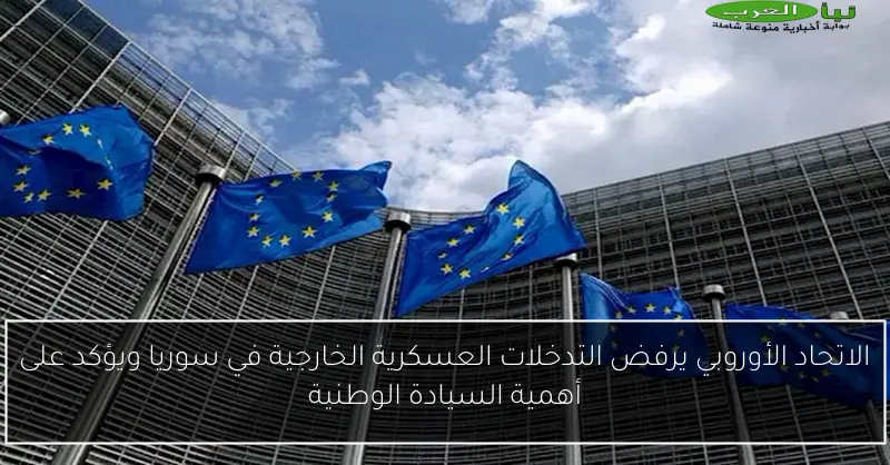الاتحاد الأوروبي يرفض التدخلات العسكرية الخارجية في سوريا ويؤكد على أهمية السيادة الوطنية