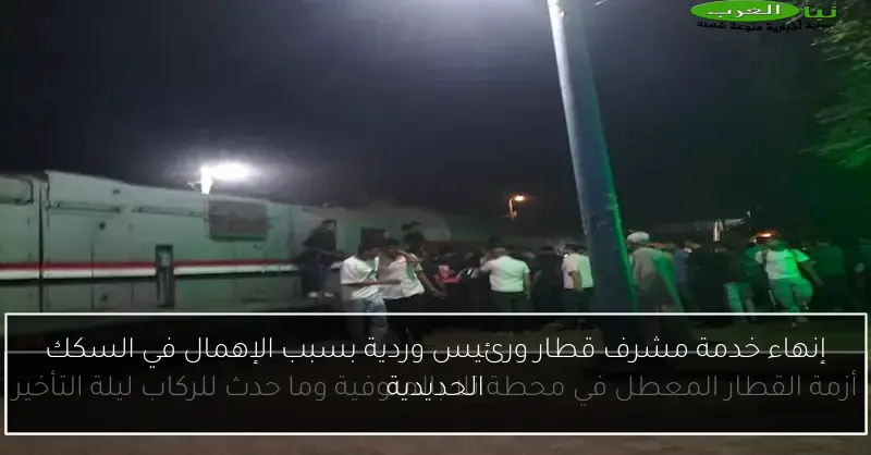 إنهاء خدمة مشرف قطار ورئيس وردية بسبب الإهمال في السكك الحديدية