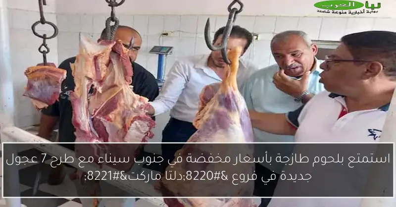 استمتع بلحوم طازجة بأسعار مخفضة في جنوب سيناء مع طرح 7 عجول جديدة في فروع “دلتا ماركت”