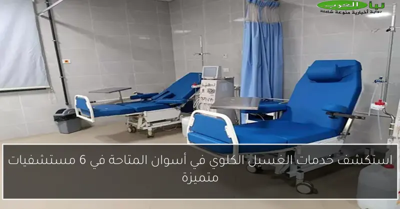 استكشف خدمات الغسيل الكلوي في أسوان المتاحة في 6 مستشفيات متميزة