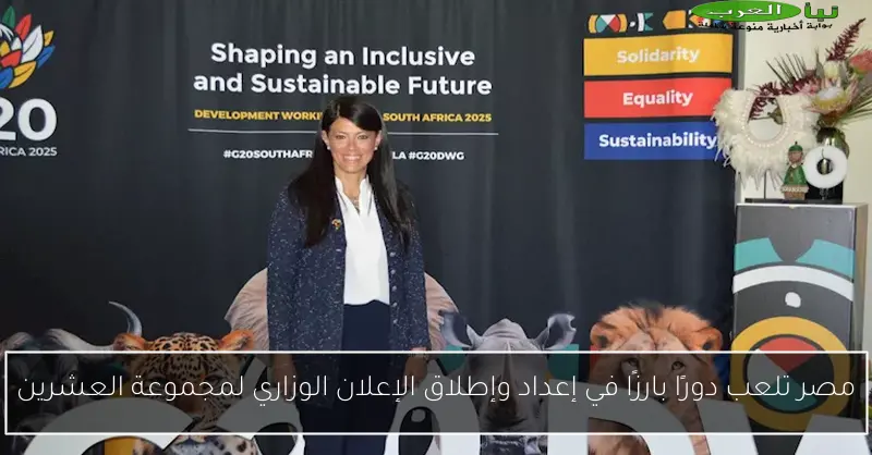 مصر تلعب دورًا بارزًا في إعداد وإطلاق الإعلان الوزاري لمجموعة العشرين