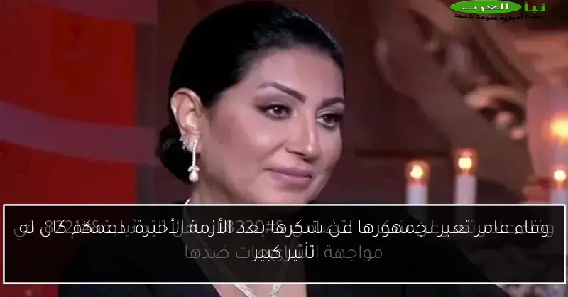 وفاء عامر تعبر لجمهورها عن شكرها بعد الأزمة الأخيرة: دعمكم كان له تأثير كبير