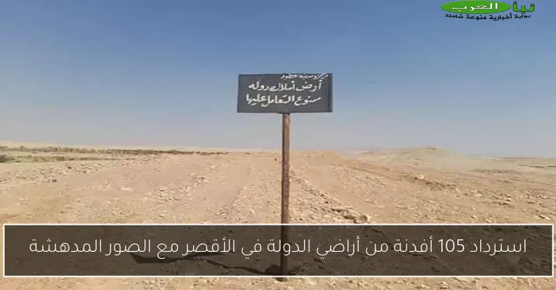استرداد 105 أفدنة من أراضي الدولة في الأقصر مع الصور المدهشة