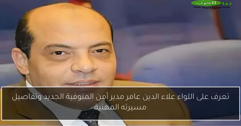 تعرف على اللواء علاء الدين عامر مدير أمن المنوفية الجديد وتفاصيل مسيرته المهنية