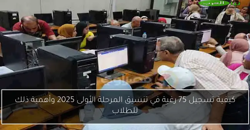 كيفية تسجيل 75 رغبة في تنسيق المرحلة الأولى 2025 وأهمية ذلك للطلاب
