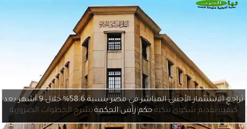 تراجع الاستثمار الأجنبي المباشر في مصر بنسبة 58.6% خلال 9 أشهر بعد حكم رأس الحكمة