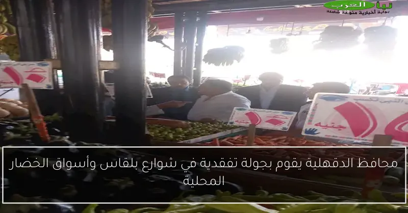 محافظ الدقهلية يقوم بجولة تفقدية في شوارع بلقاس وأسواق الخضار المحلية
