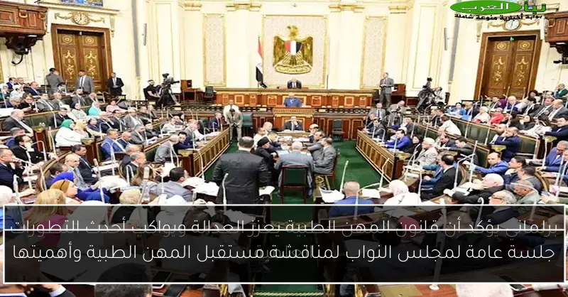 جلسة عامة لمجلس النواب لمناقشة مستقبل المهن الطبية وأهميتها