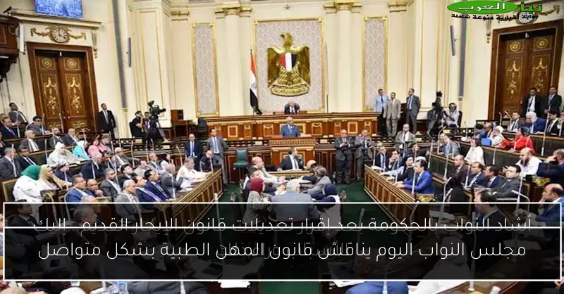 مجلس النواب اليوم يناقش قانون المهن الطبية بشكل متواصل
