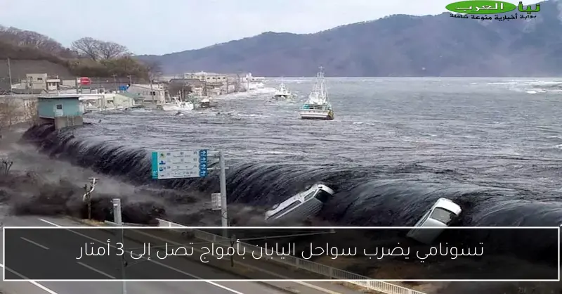 تسونامي يضرب سواحل اليابان بأمواج تصل إلى 3 أمتار