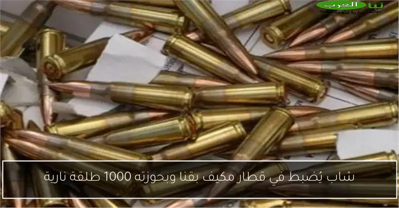 شاب يُضبط في قطار مكيف بقنا وبحوزته 1000 طلقة نارية