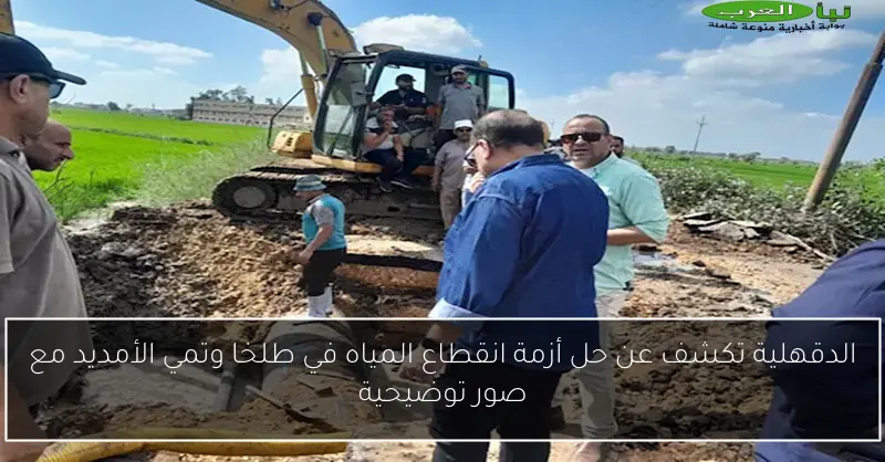 الدقهلية تكشف عن حل أزمة انقطاع المياه في طلخا وتمي الأمديد مع صور توضيحية