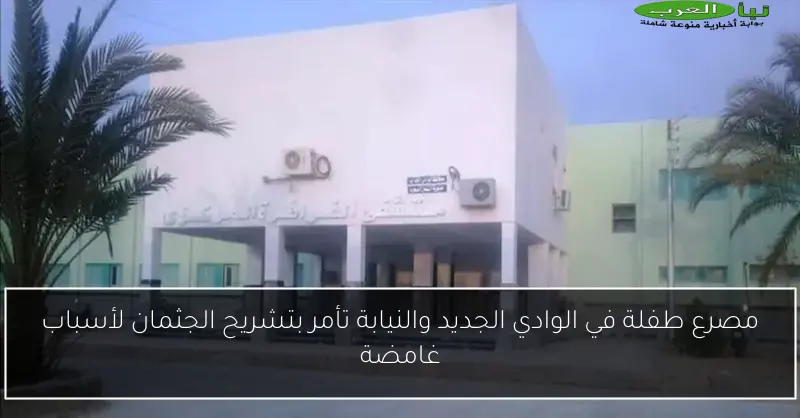 مصرع طفلة في الوادي الجديد والنيابة تأمر بتشريح الجثمان لأسباب غامضة