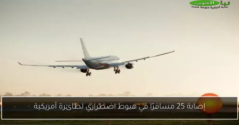 إصابة 25 مسافرًا في هبوط اضطراري لطائرة أمريكية