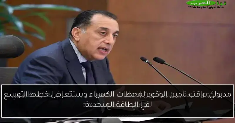 مدبولي يراقب تأمين الوقود لمحطات الكهرباء ويستعرض خطط التوسع في الطاقة المتجددة