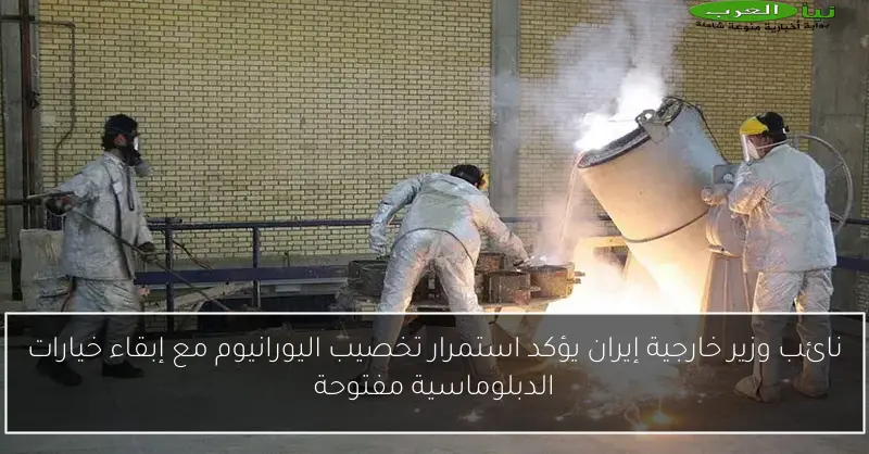 نائب وزير خارجية إيران يؤكد استمرار تخصيب اليورانيوم مع إبقاء خيارات الدبلوماسية مفتوحة