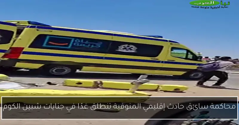 محاكمة سائق حادث إقليمي المنوفية تنطلق غدًا في جنايات شبين الكوم