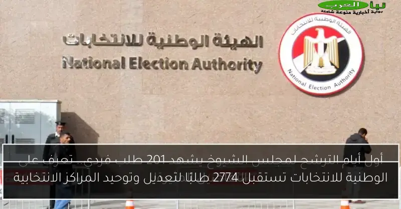 الوطنية للانتخابات تستقبل 2774 طلبًا لتعديل وتوحيد المراكز الانتخابية