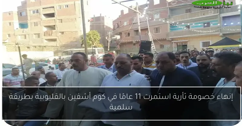 إنهاء خصومة ثأرية استمرت 11 عامًا في كوم أشفين بالقليوبية بطريقة سلمية
