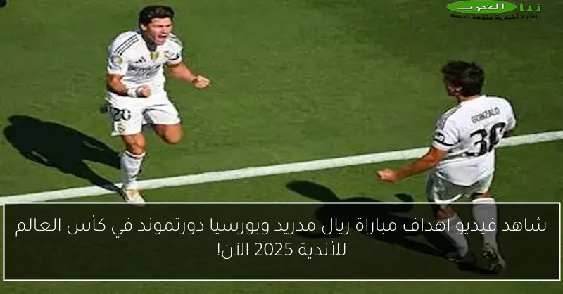 شاهد فيديو أهداف مباراة ريال مدريد وبورسيا دورتموند في كأس العالم للأندية 2025 الآن!