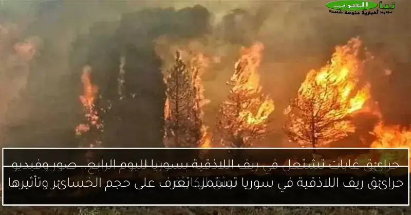 حرائق ريف اللاذقية في سوريا تستمر.. تعرف على حجم الخسائر وتأثيرها