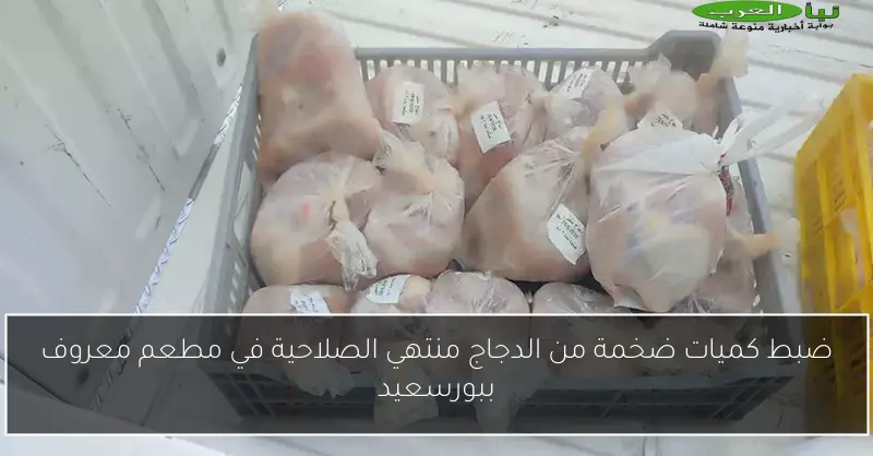 ضبط كميات ضخمة من الدجاج منتهي الصلاحية في مطعم معروف ببورسعيد