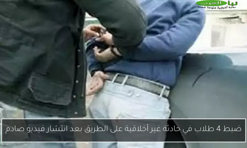 ضبط 4 طلاب في حادثة غير أخلاقية على الطريق بعد انتشار فيديو صادم