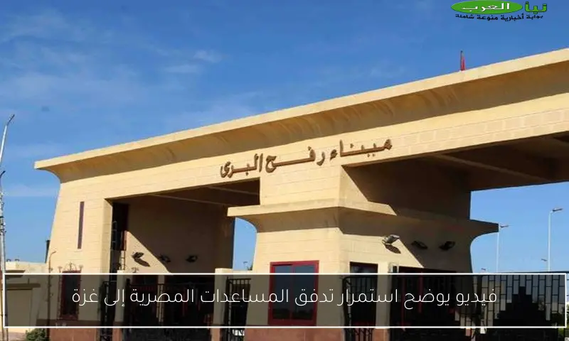فيديو يوضح استمرار تدفق المساعدات المصرية إلى غزة