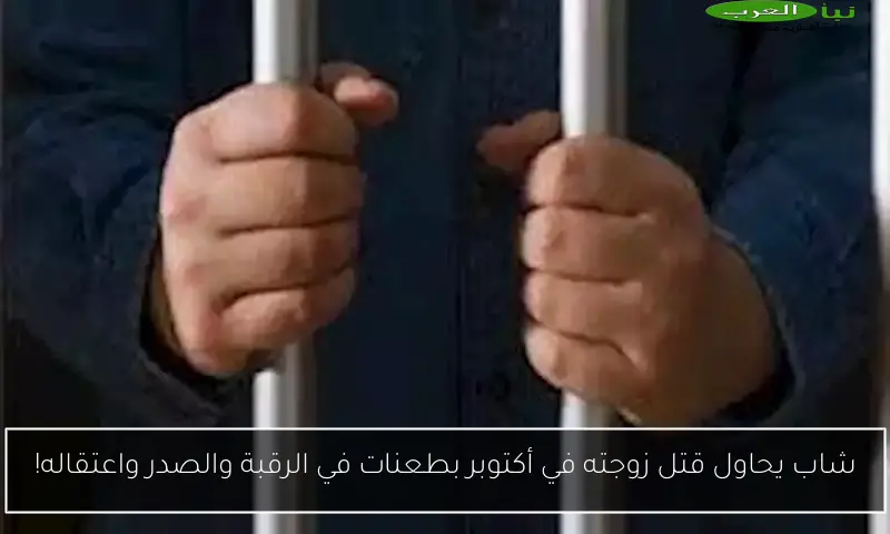 شاب يحاول قتل زوجته في أكتوبر بطعنات في الرقبة والصدر واعتقاله!