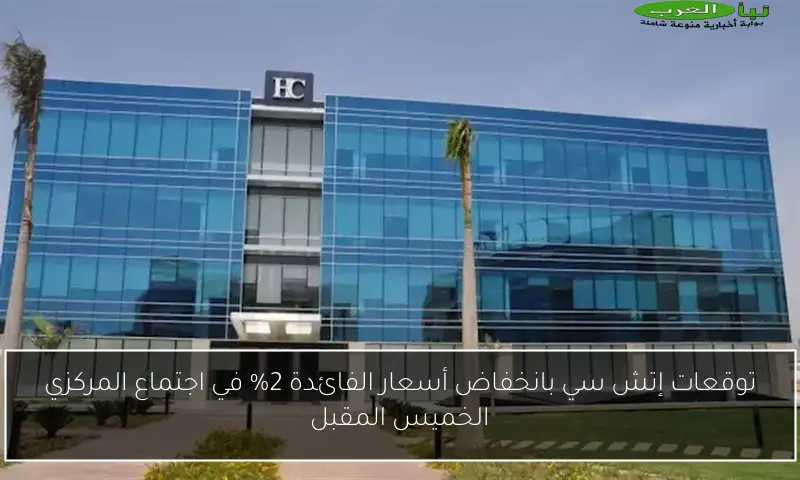 توقعات إتش سي بانخفاض أسعار الفائدة 2% في اجتماع المركزي الخميس المقبل
