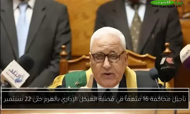 تأجيل محاكمة 16 متهماً في قضية الهيكل الإداري بالهرم حتى 22 سبتمبر
