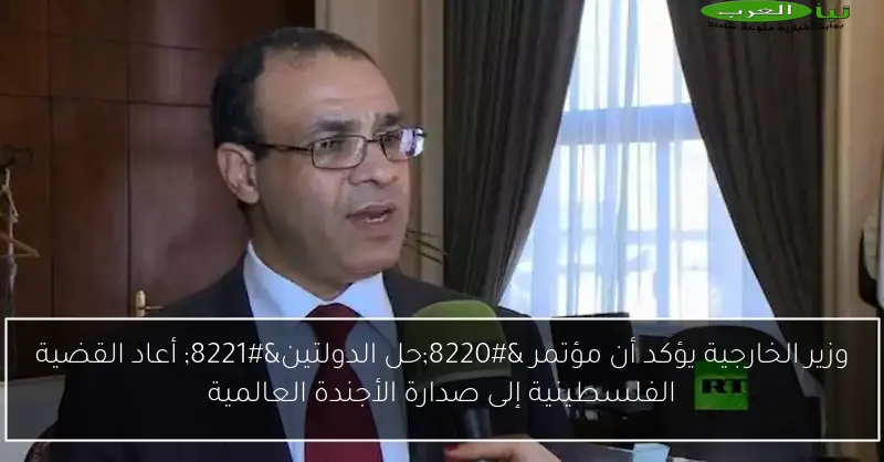 وزير الخارجية يؤكد أن مؤتمر “حل الدولتين” أعاد القضية الفلسطينية إلى صدارة الأجندة العالمية