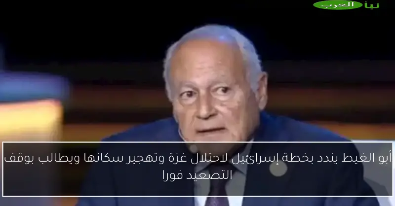 أبو الغيط يندد بخطة إسرائيل لاحتلال غزة وتهجير سكانها ويطالب بوقف التصعيد فورا