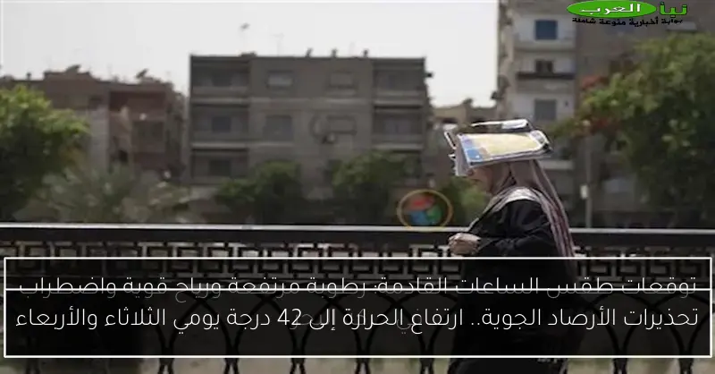 تحذيرات الأرصاد الجوية.. ارتفاع الحرارة إلى 42 درجة يومي الثلاثاء والأربعاء