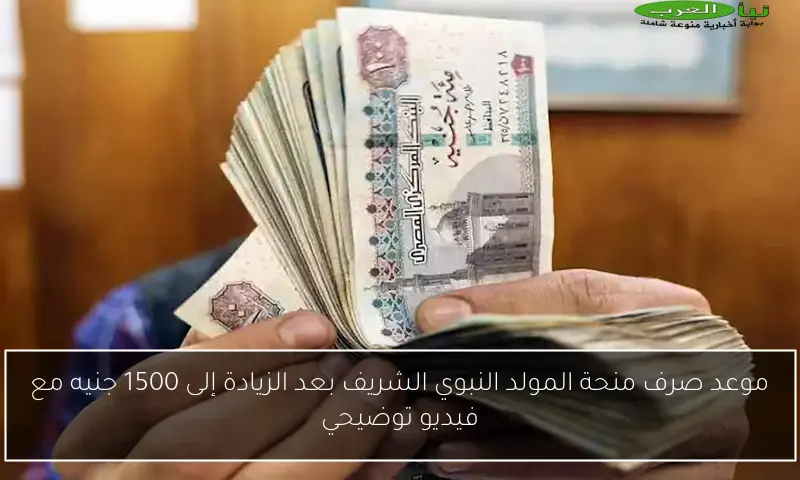 موعد صرف منحة المولد النبوي الشريف بعد الزيادة إلى 1500 جنيه مع فيديو توضيحي