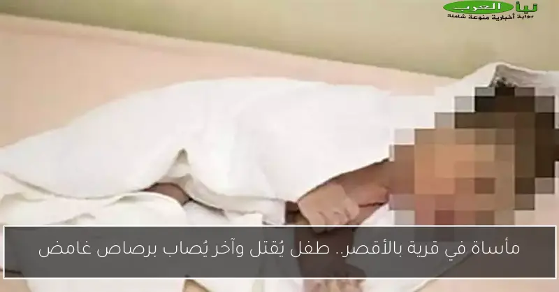 مأساة في قرية بالأقصر.. طفل يُقتل وآخر يُصاب برصاص غامض