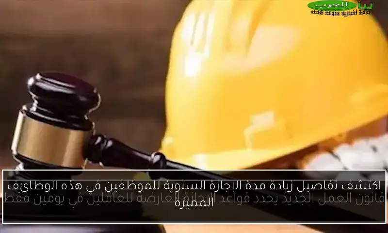 اكتشف تفاصيل زيادة مدة الإجازة السنوية للموظفين في هذه الوظائف المميزة