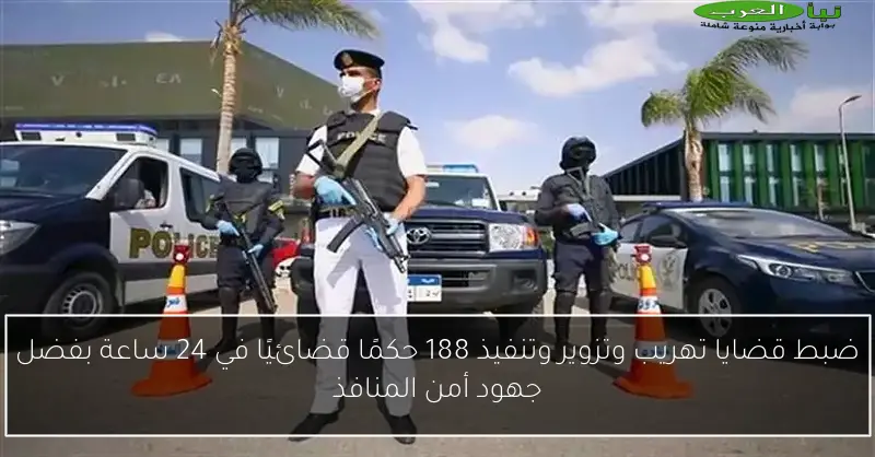 ضبط قضايا تهريب وتزوير وتنفيذ 188 حكمًا قضائيًا في 24 ساعة بفضل جهود أمن المنافذ