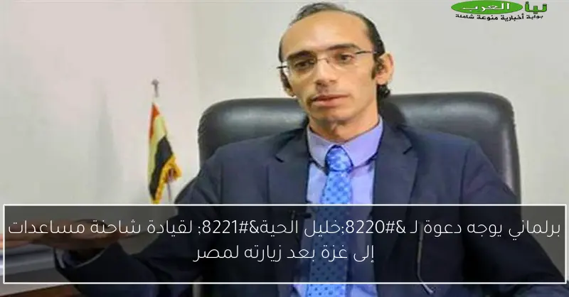 برلماني يوجه دعوة لـ “خليل الحية” لقيادة شاحنة مساعدات إلى غزة بعد زيارته لمصر