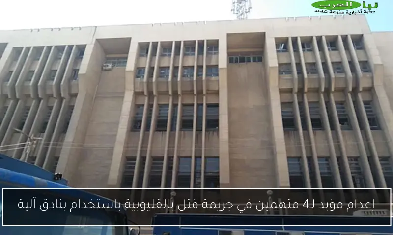 إعدام مؤبد لـ4 متهمين في جريمة قتل بالقليوبية باستخدام بنادق آلية