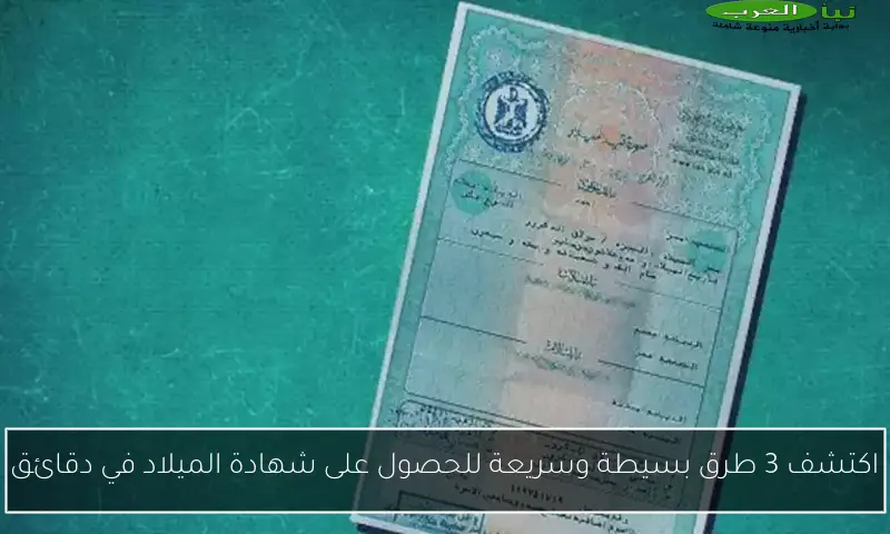 اكتشف 3 طرق بسيطة وسريعة للحصول على شهادة الميلاد في دقائق