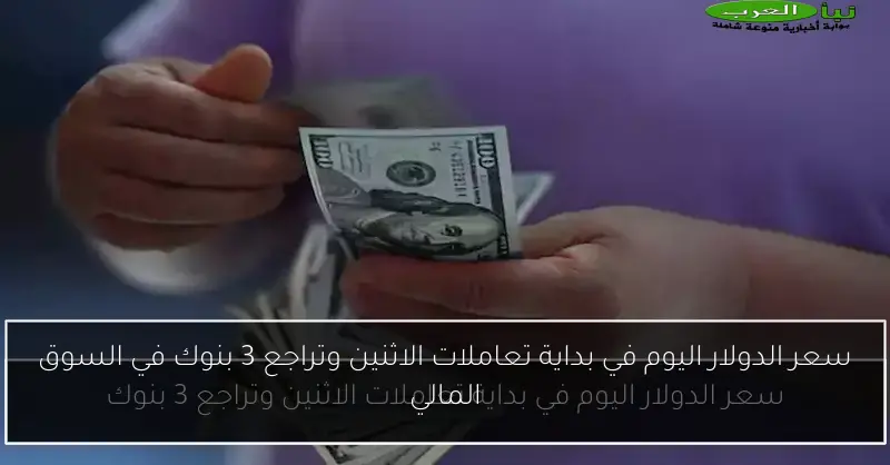 سعر الدولار اليوم في بداية تعاملات الاثنين وتراجع 3 بنوك في السوق المالي