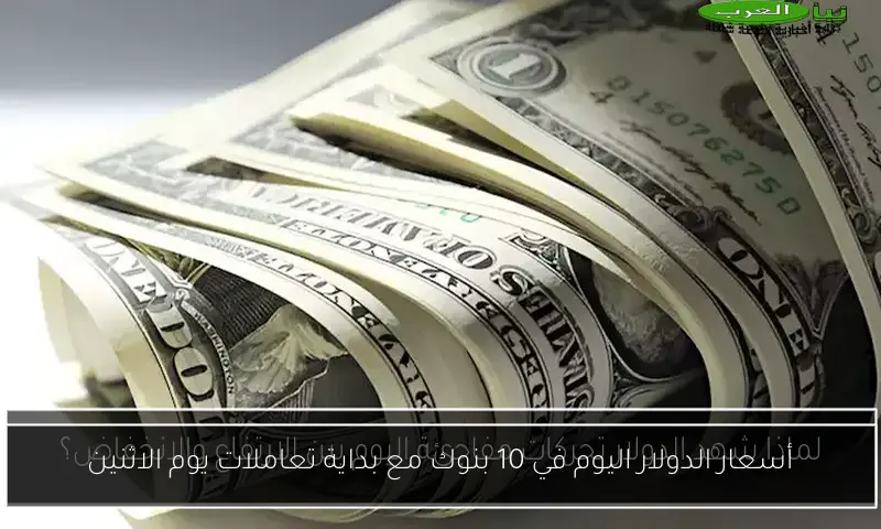 أسعار الدولار اليوم في 10 بنوك مع بداية تعاملات يوم الاثنين