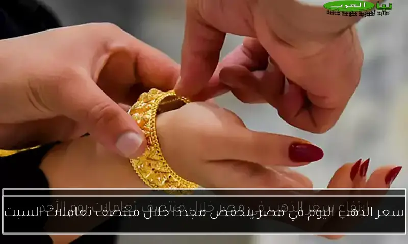 سعر الذهب اليوم في مصر ينخفض مجددًا خلال منتصف تعاملات السبت