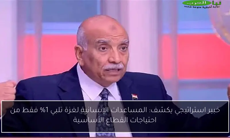 خبير استراتيجي يكشف: المساعدات الإنسانية لغزة تلبي 1% فقط من احتياجات القطاع الأساسية