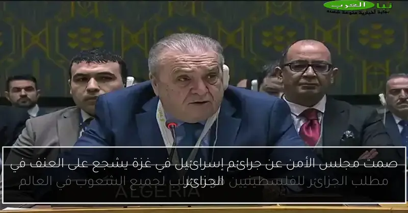 صمت مجلس الأمن عن جرائم إسرائيل في غزة يشجع على العنف في الجزائر